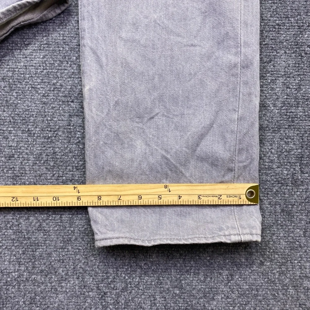 Levis 501 Original Fit Gray Denim Jeans Mens Sz 36 Button Fly Grunge Western